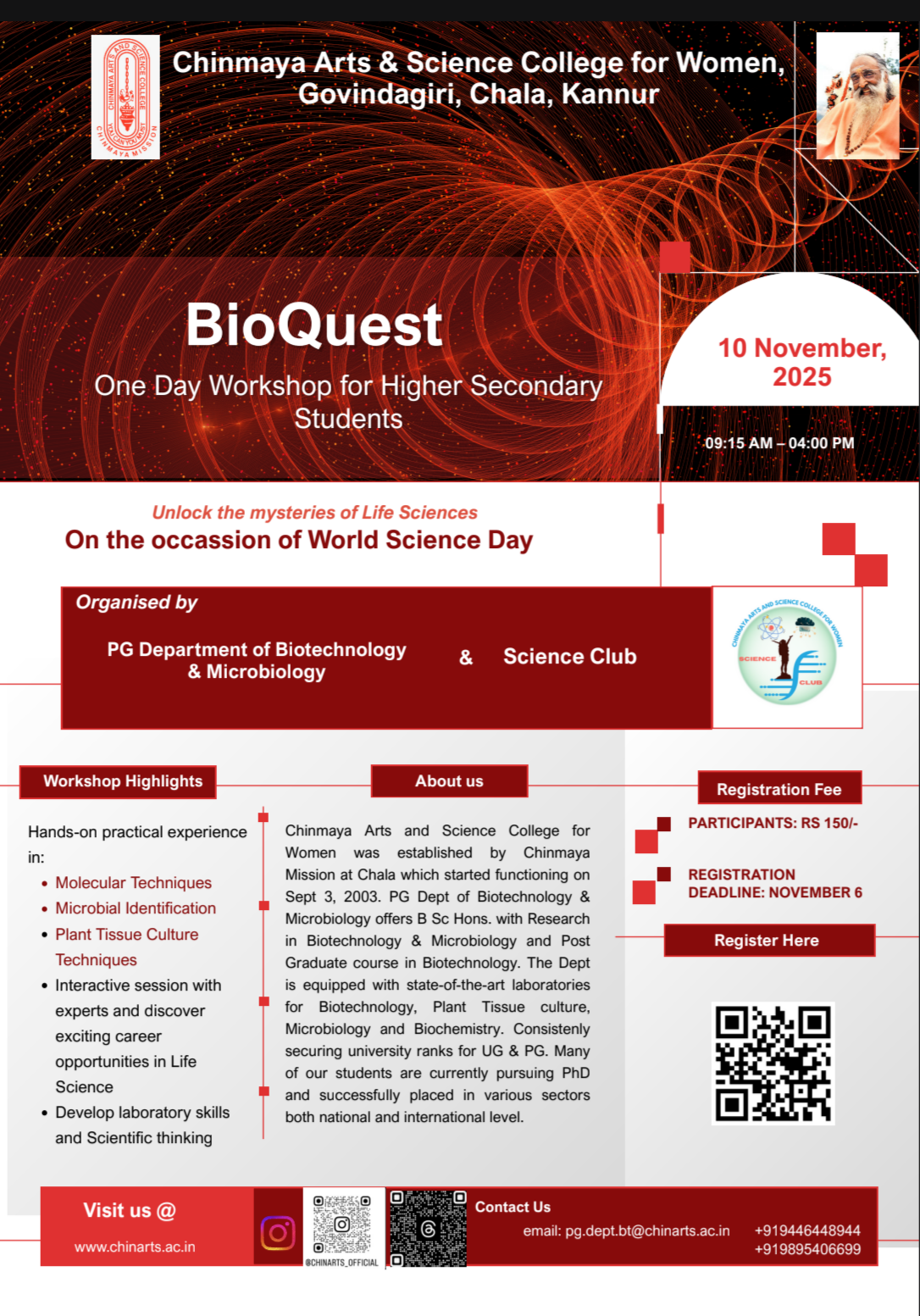 BioQuest - ONE DAY WORKSHOP 10-11-2025