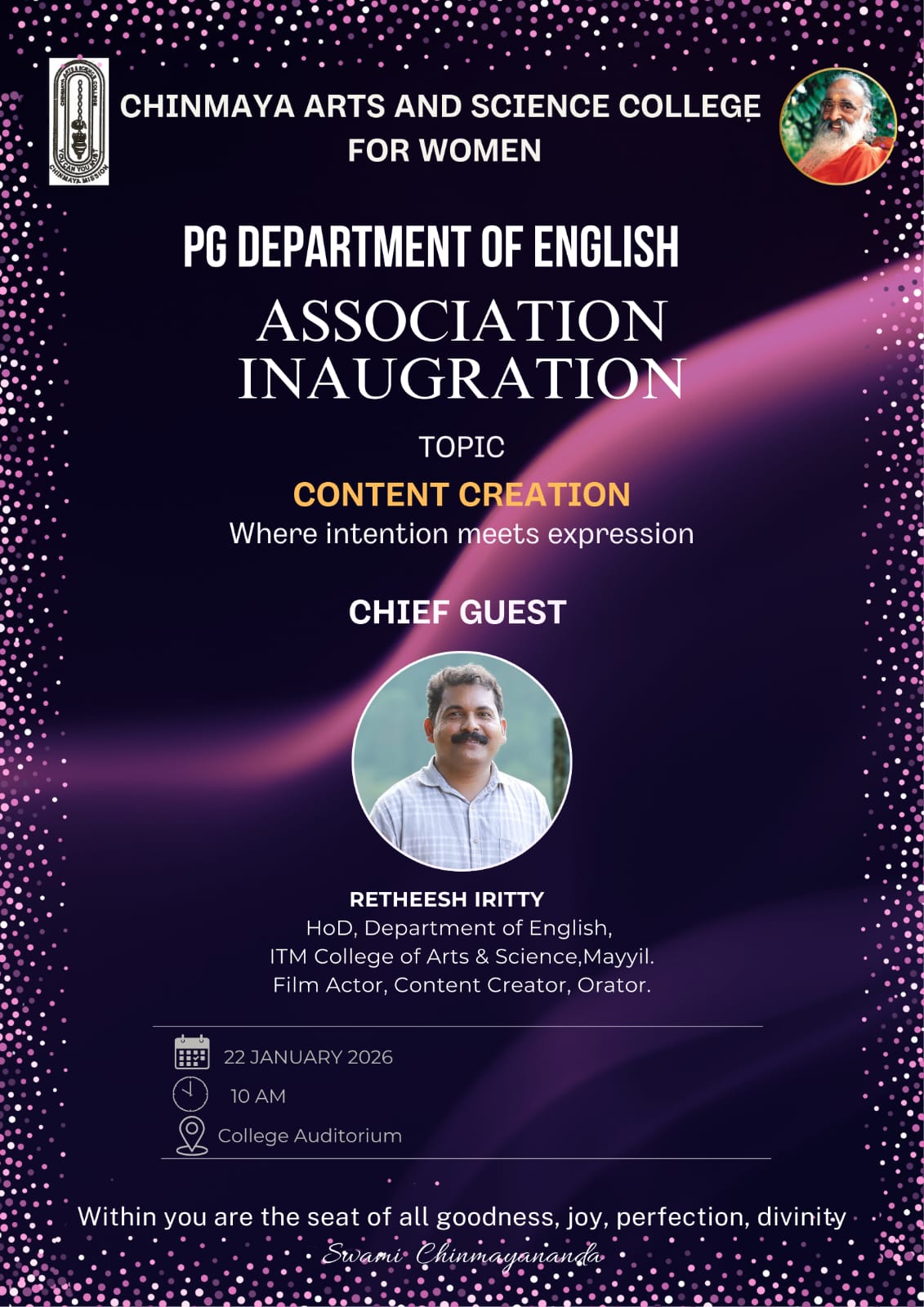 ENGLISH ASSOCIATION INAUGURATION 22-1-26