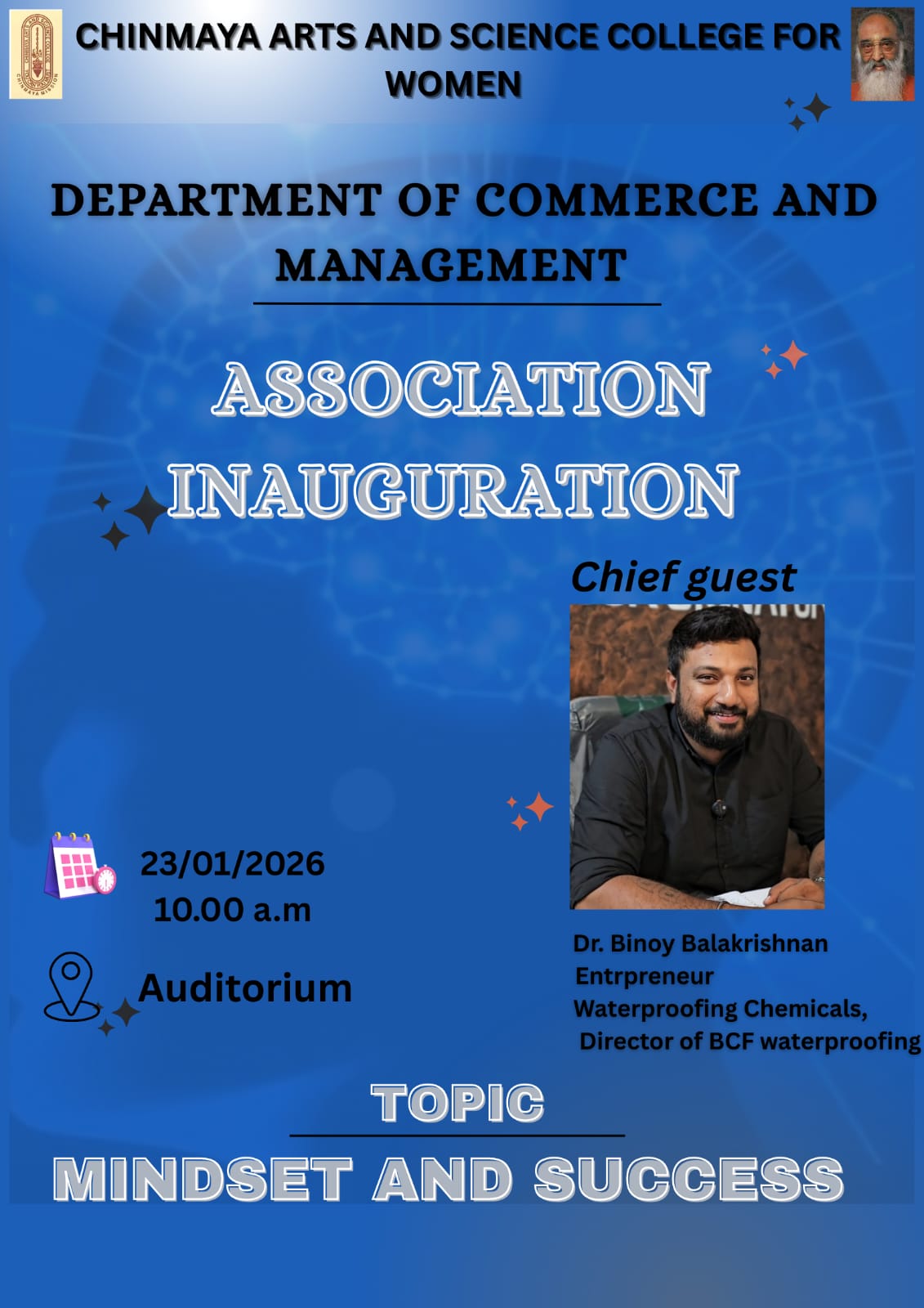 COMMERCE AND MANAGEMENT ASSOCIATION INAUGURATION 23-1-26