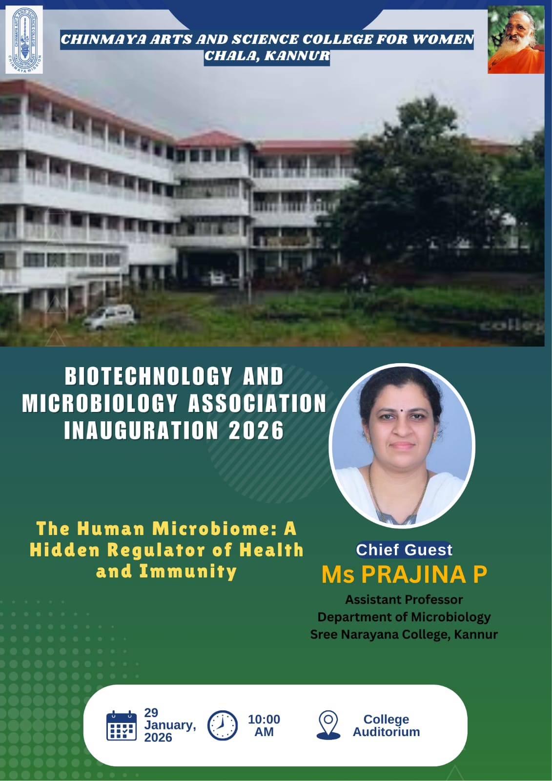 BIOTECHNOLOGY AND MICROBIOLOGY ASSOCIATION INAUGURATION 29-1-26